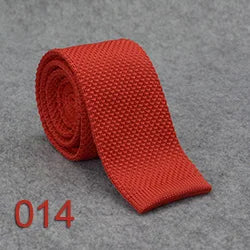 Men's Slim Knit Tie in Red – men's knit tie