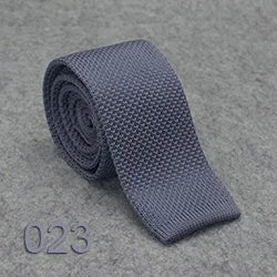 Men's Slim Knit Tie in Slate Grey – men's knit tie