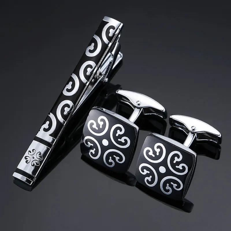 Cufflinks & Tie Clip Set
