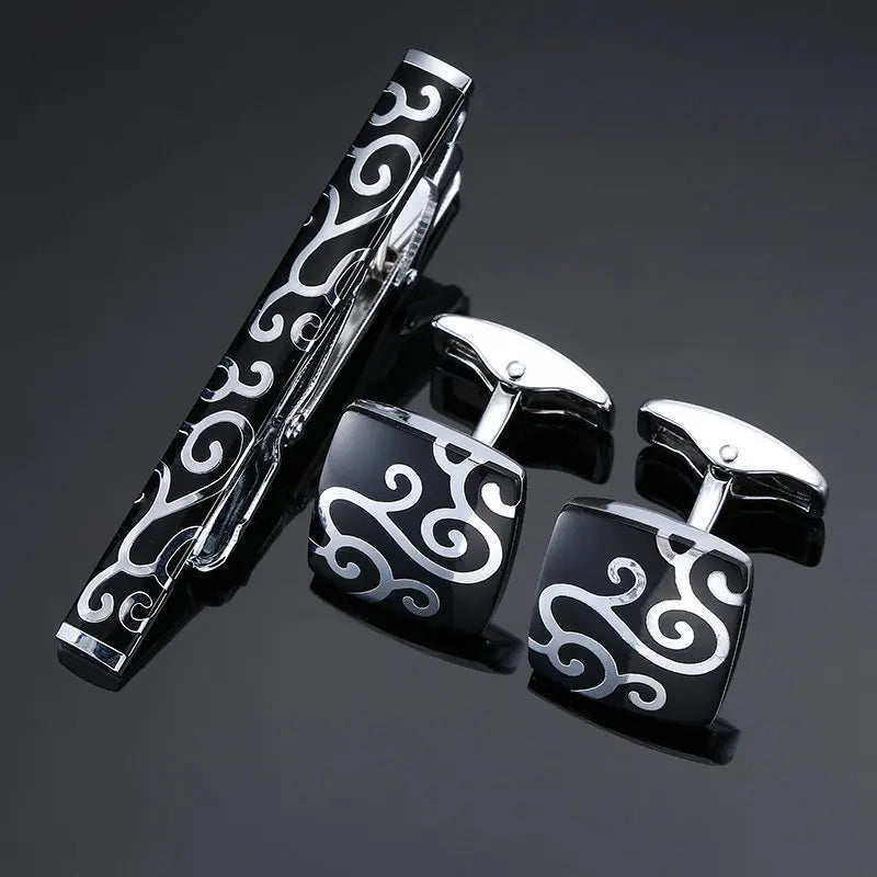 Cufflinks & Tie Clip Set