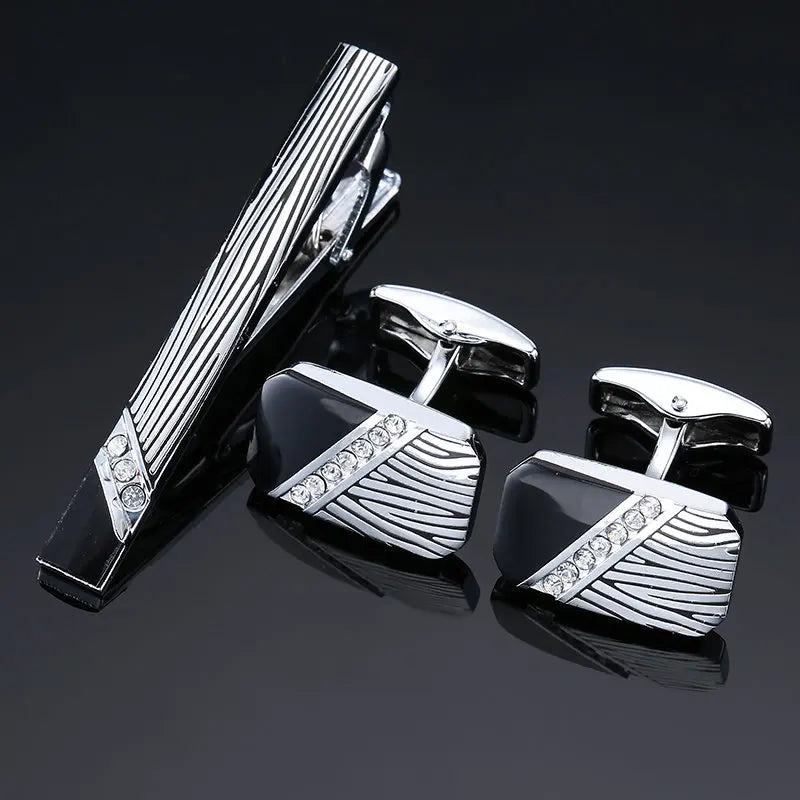 Cufflinks & Tie Clip Set