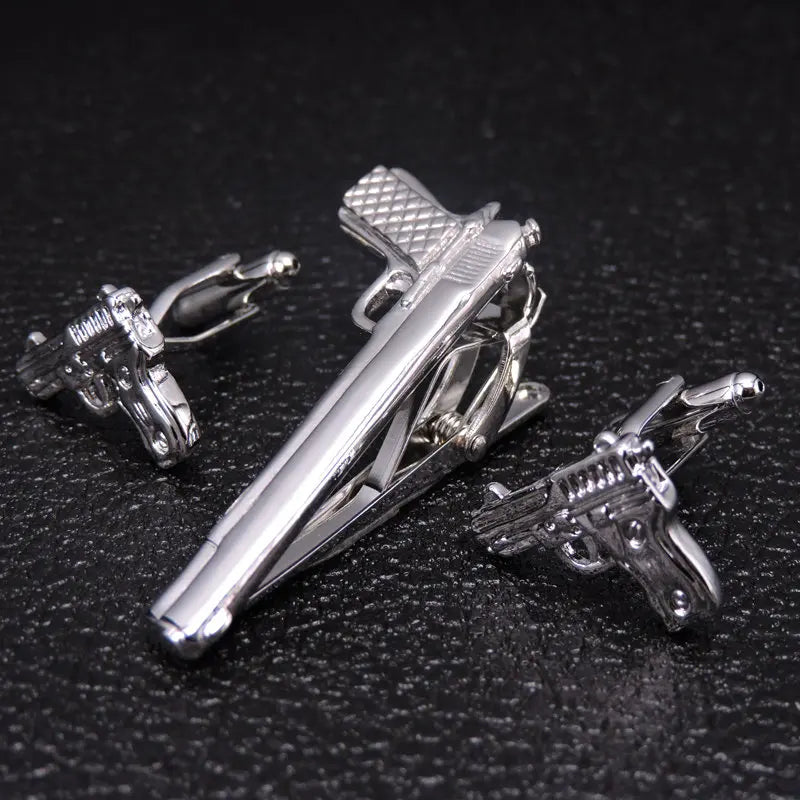 Cufflinks & Tie Clip Set