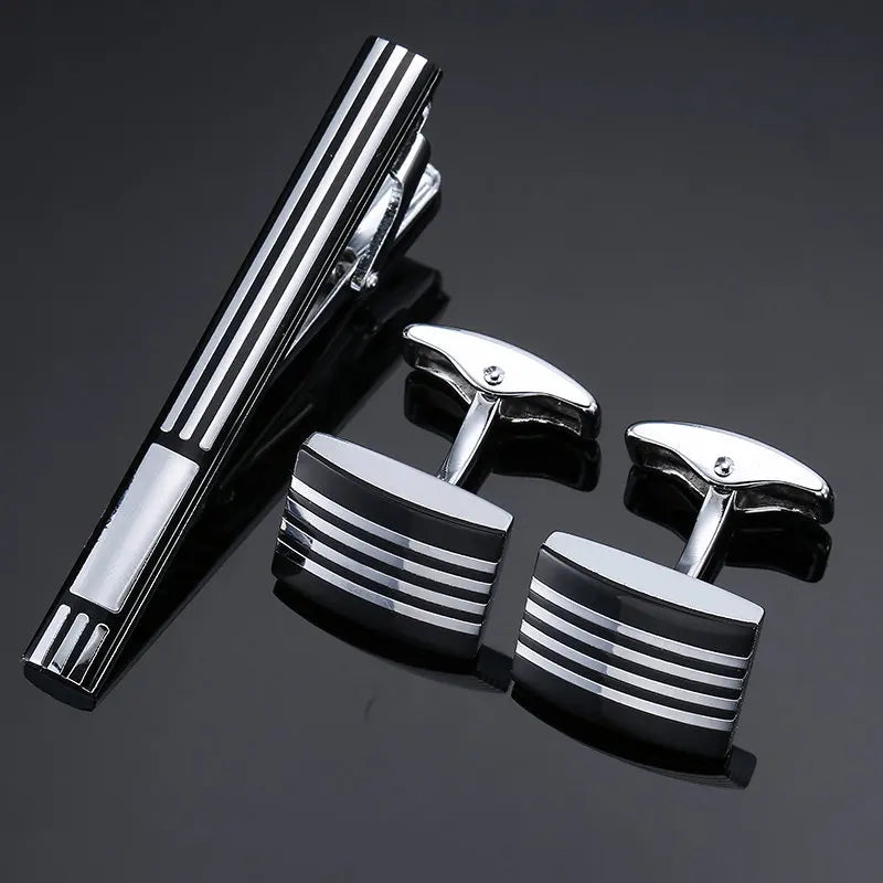 Cufflinks & Tie Clip Set