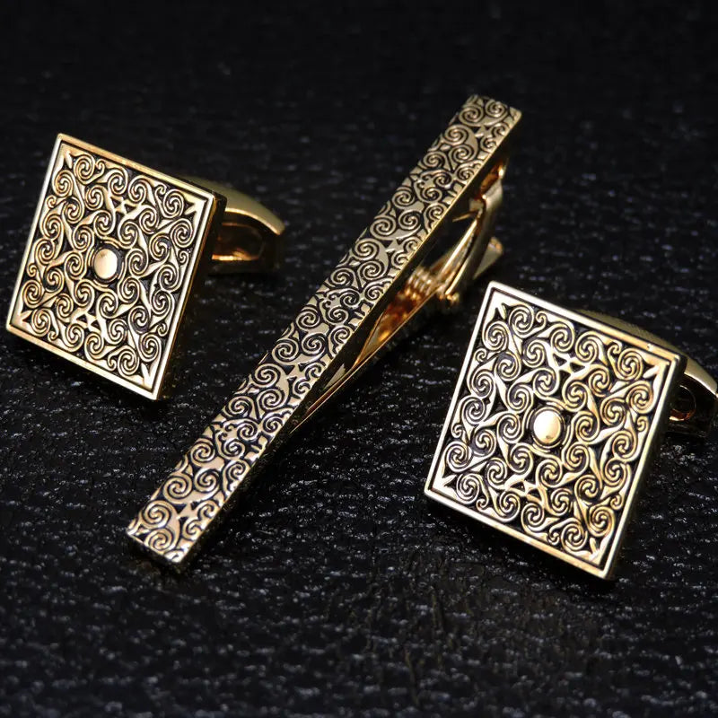 Cufflinks & Tie Clip Set