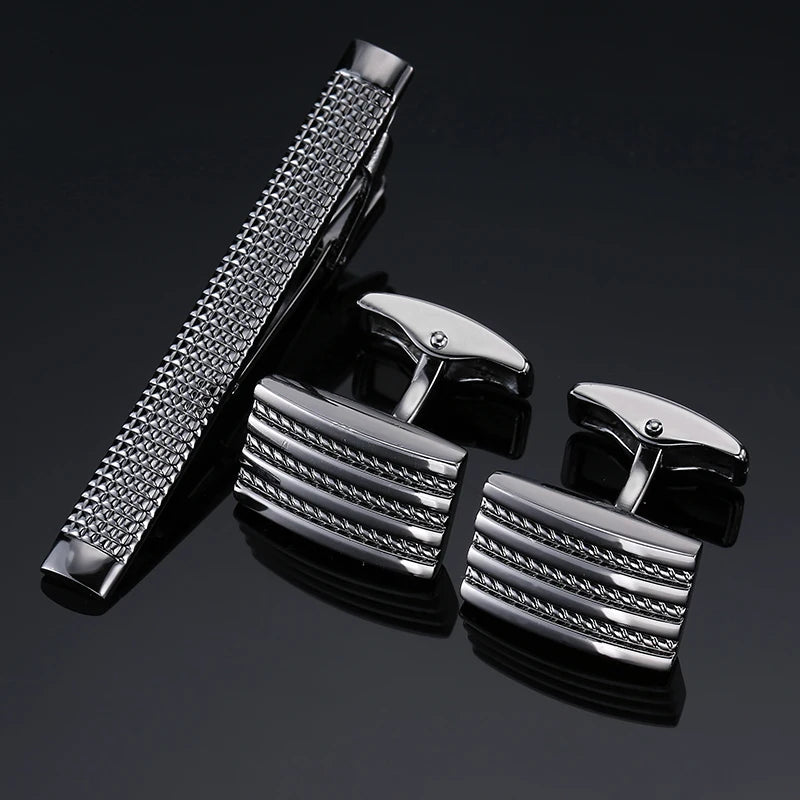 Cufflinks & Tie Clip Set