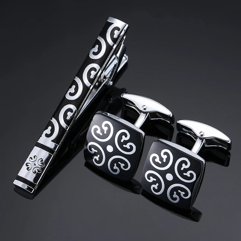 Cufflinks & Tie Clip Set