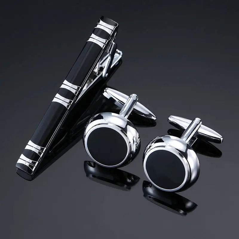 Cufflinks & Tie Clip Set