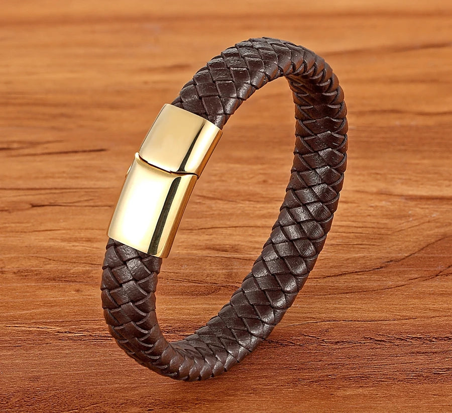 Men's Braided Leather Bracelet – men's leather bracelet, photo 2