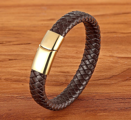 Men's Braided Leather Bracelet – men's leather bracelet, photo 2