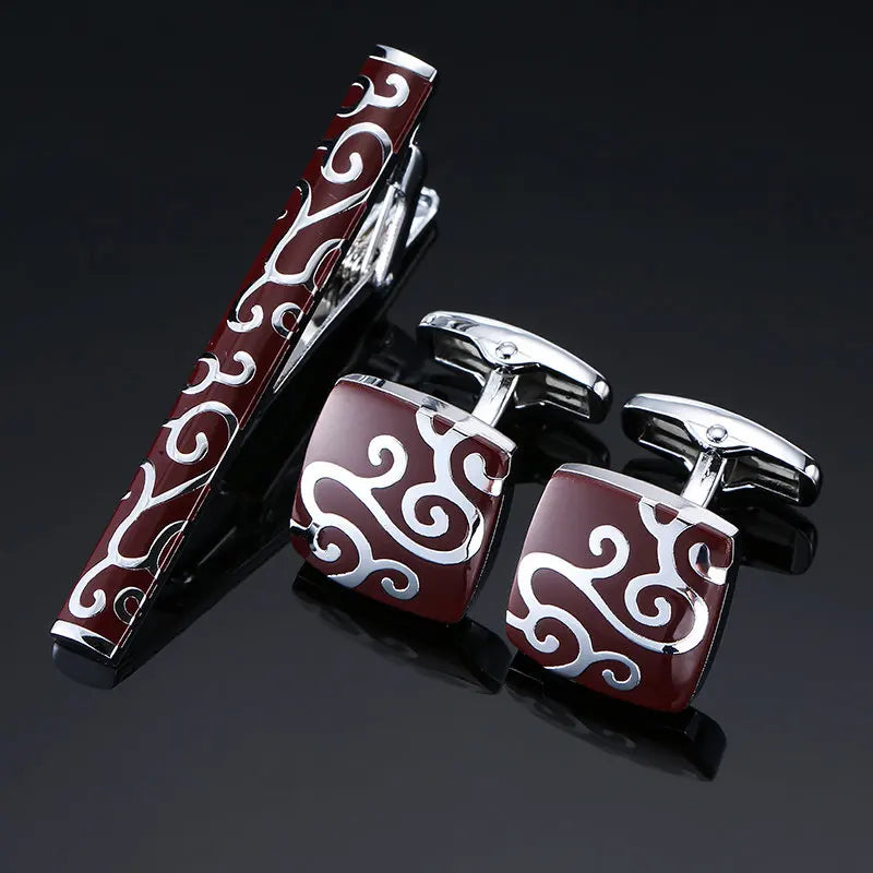 Cufflinks & Tie Clip Set