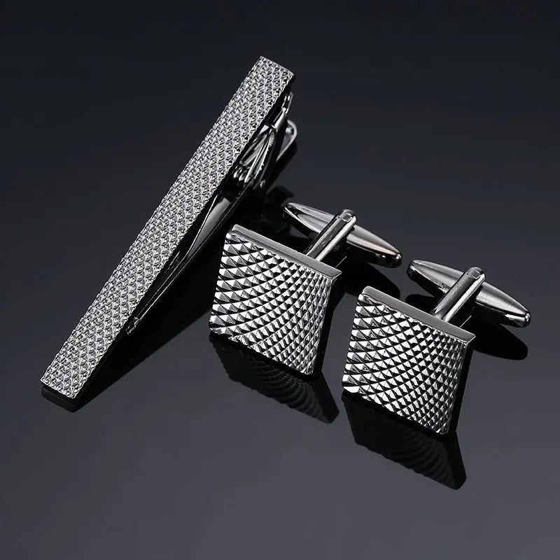 Cufflinks & Tie Clip Set