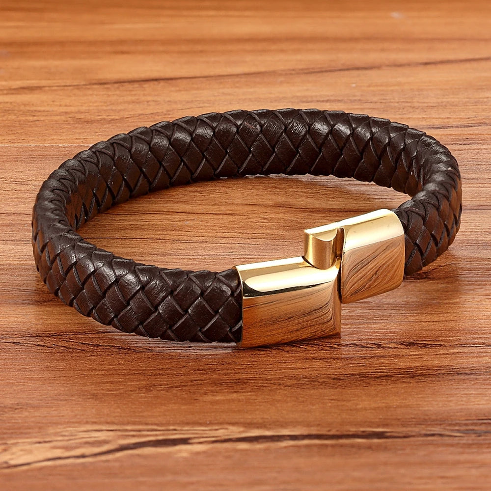 Men's Braided Leather Bracelet – men's leather bracelet, photo 1