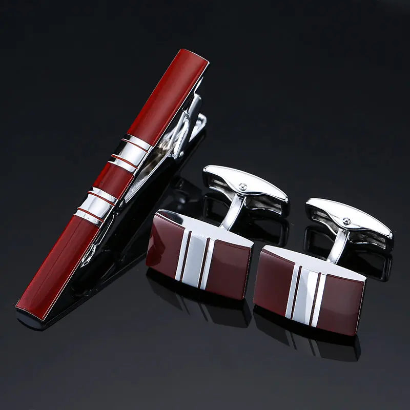 Cufflinks & Tie Clip Set