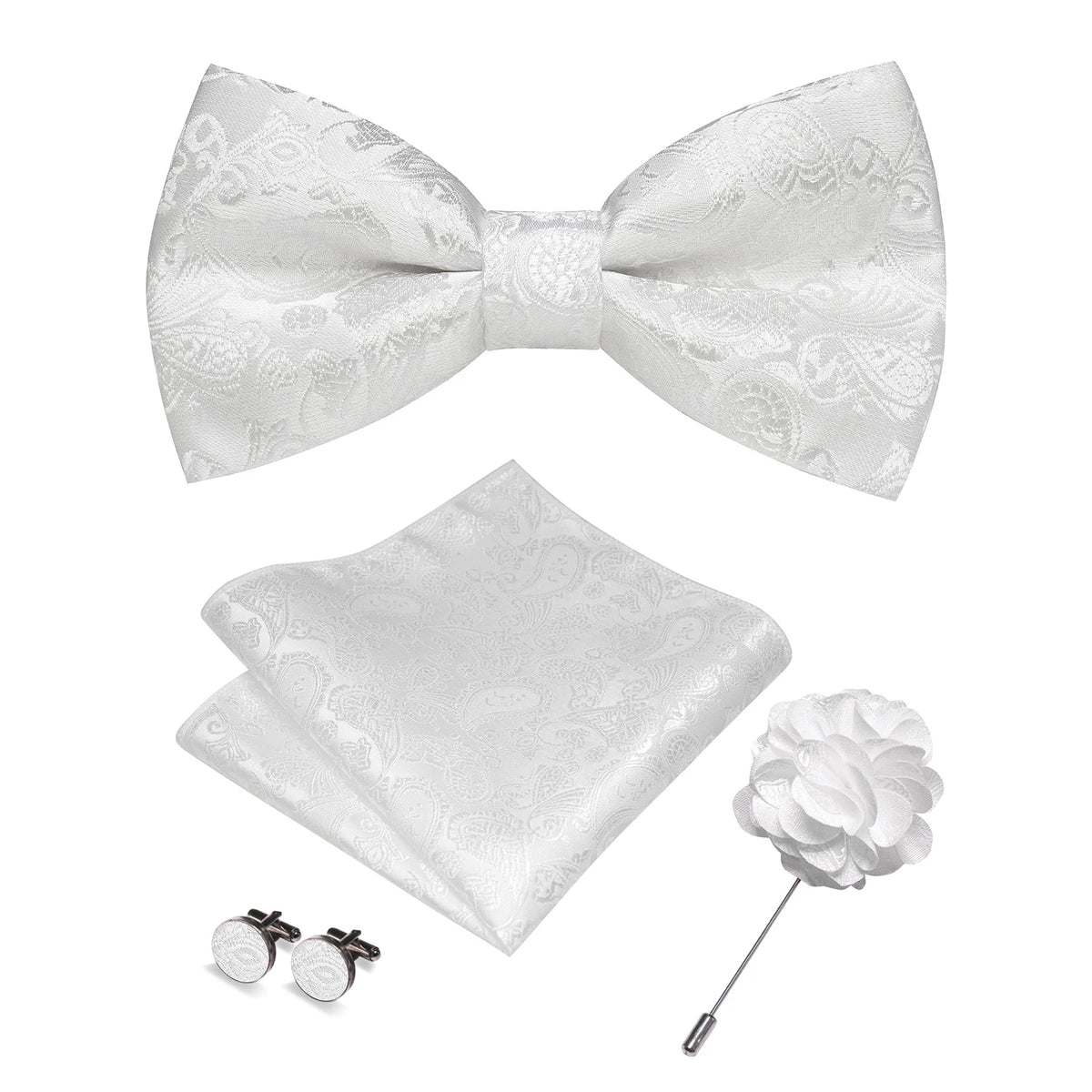 Bow Tie Gift Set: Bow Tie, Pocket Square & Cufflinks