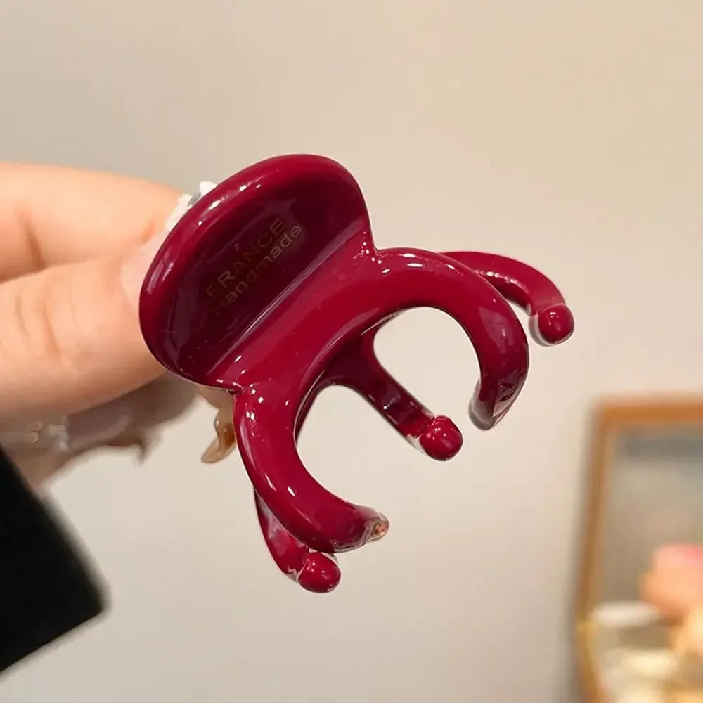 Acetate French Hair Claw Clip in Burgundy – acetate hair claw clip