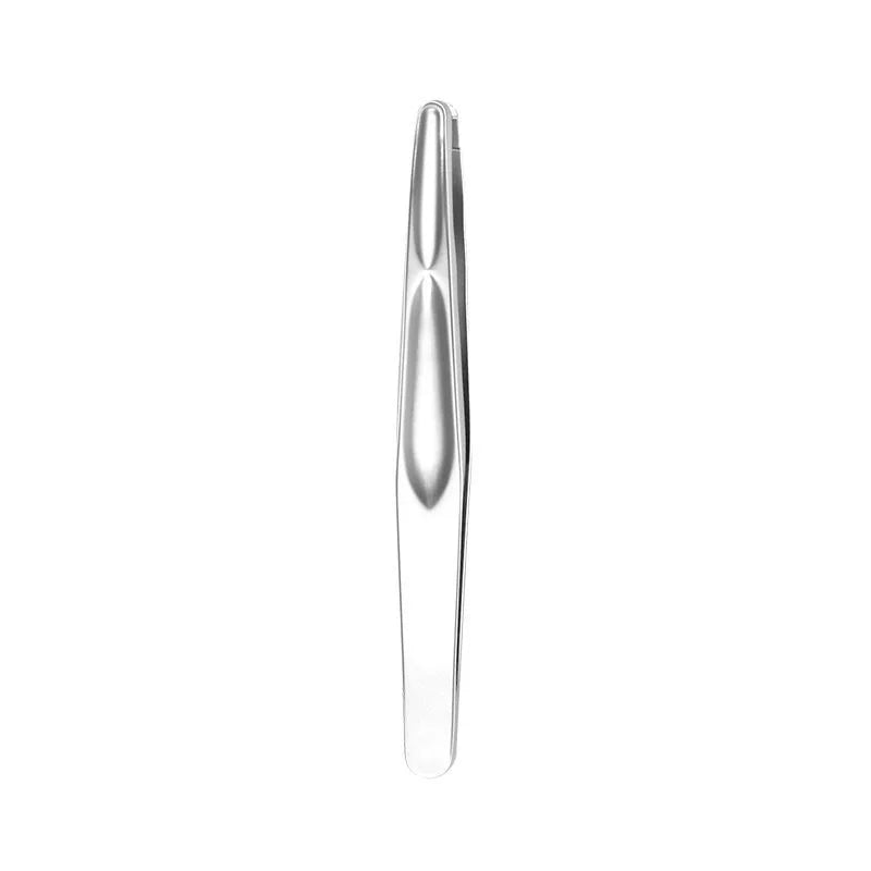 Round-Tip Eyebrow Tweezers in Silver – Precision Brow Tweezer