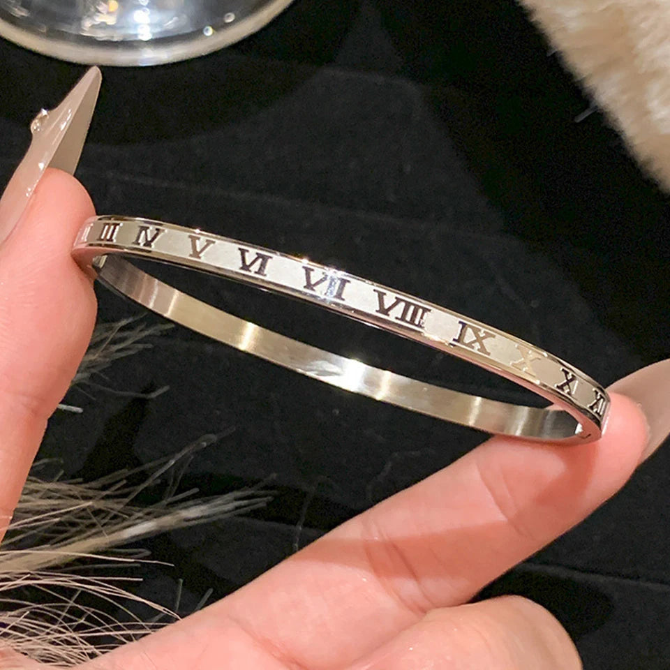 Zirconia Stainless Steel Bracelet Set
