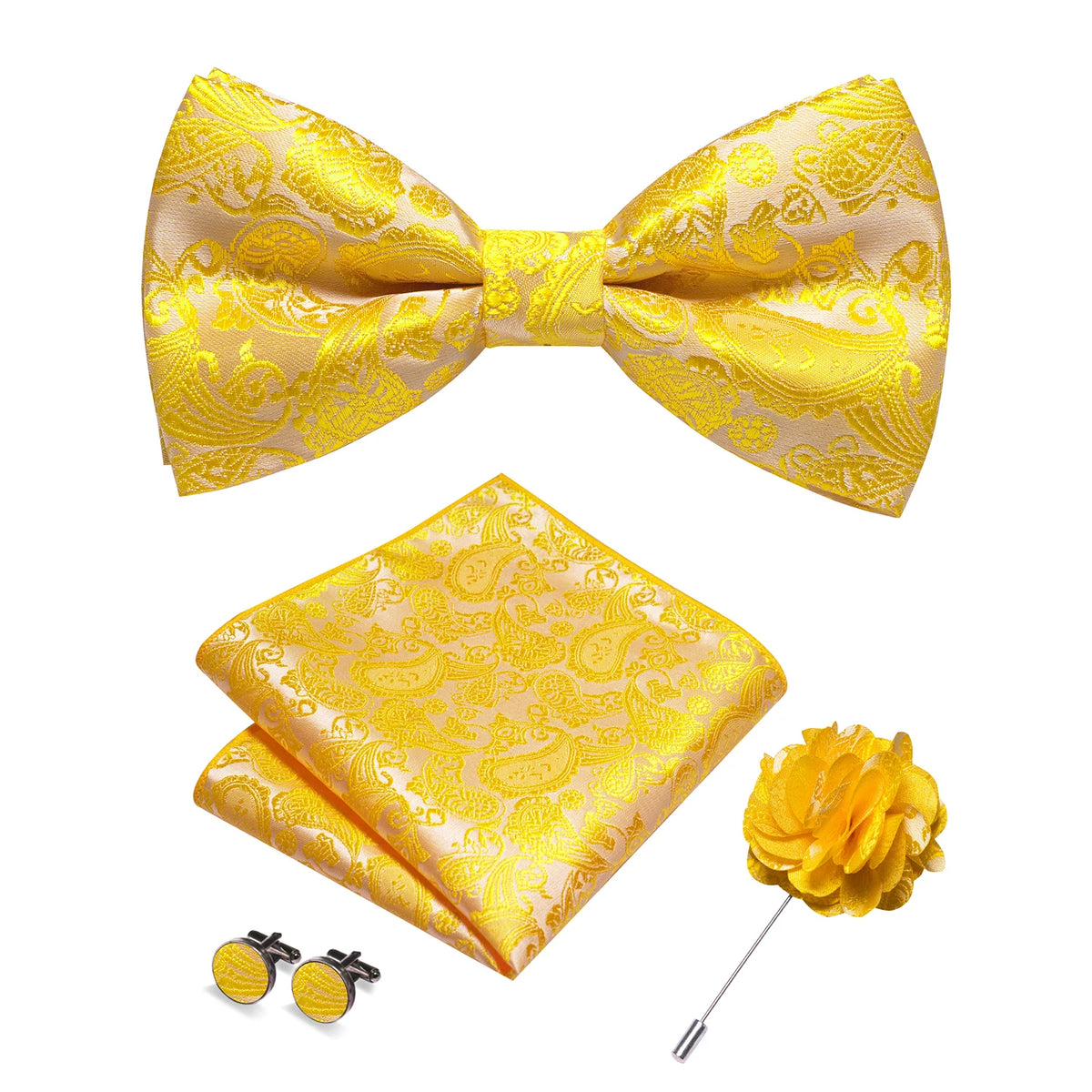 Bow Tie Gift Set: Bow Tie, Pocket Square & Cufflinks