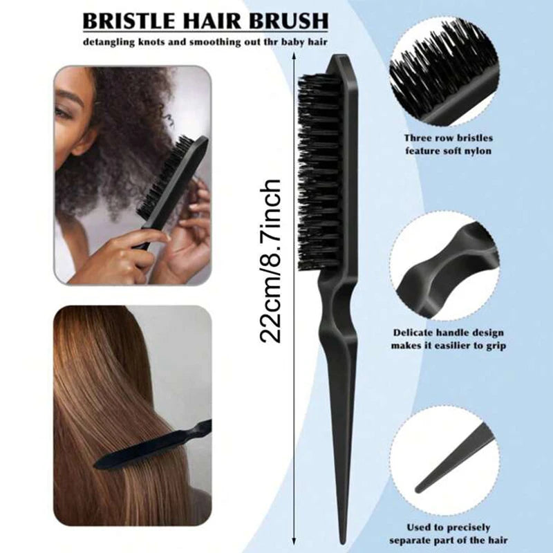 Slick-Back Hair Brush Set – Sleek Ponytail Brush, photo 3