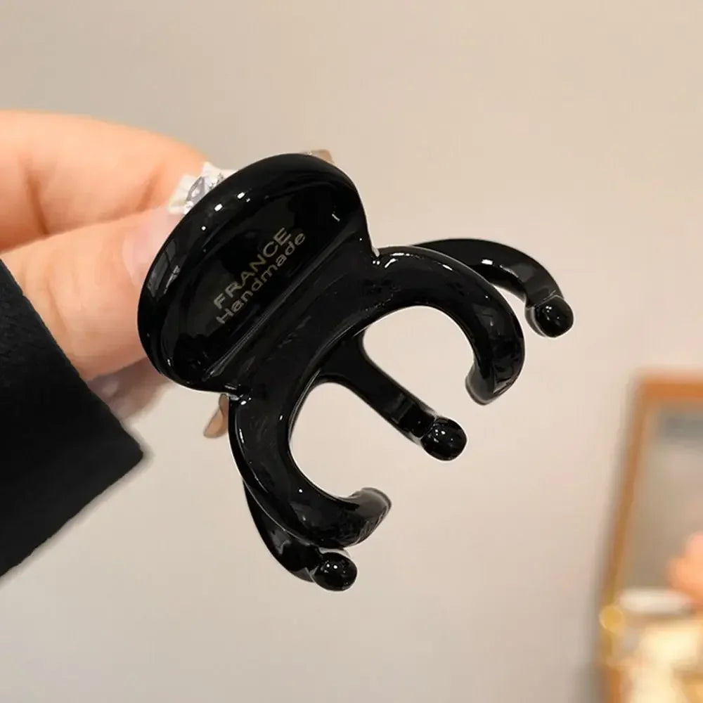 Acetate French Hair Claw Clip in Black – acetate hair claw clip