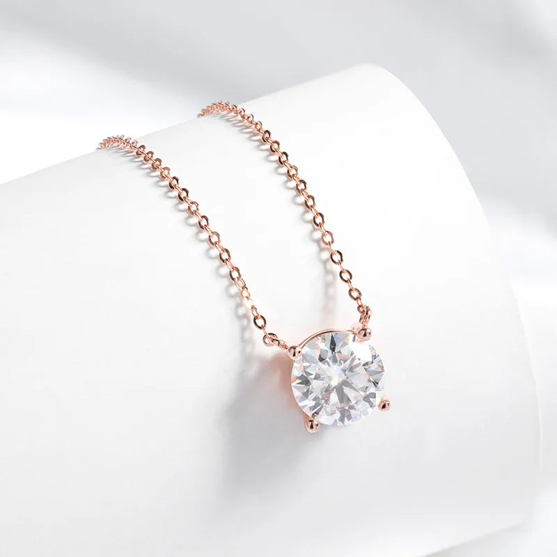 Moissanite Solitaire Pendant Necklace – moissanite solitaire necklace, photo 1