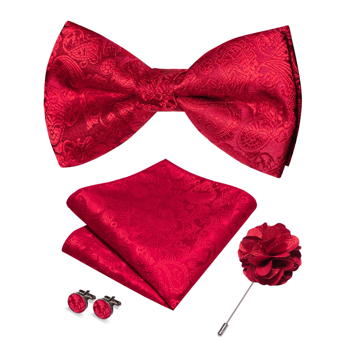Bow Tie Gift Set: Bow Tie, Pocket Square & Cufflinks