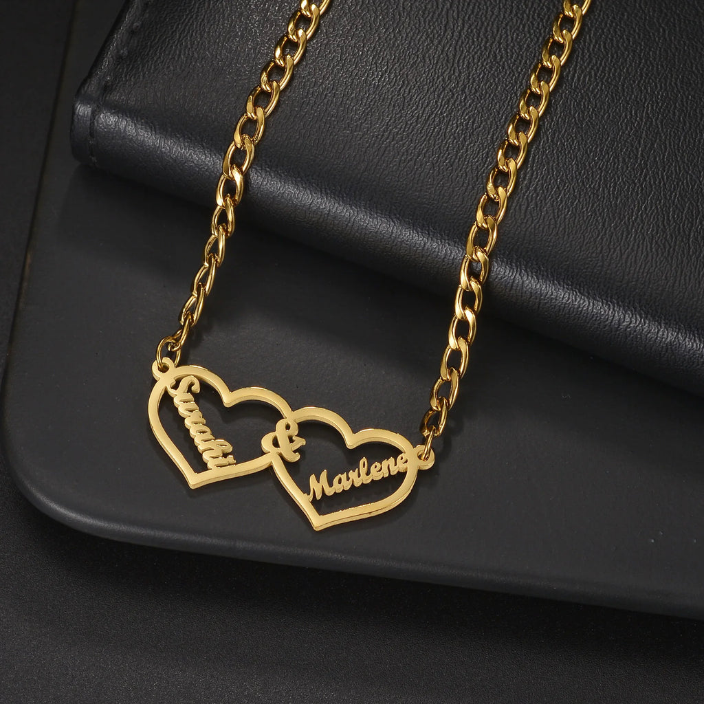 Two Names Heart Necklace – Personalized Couple Gift, photo 2