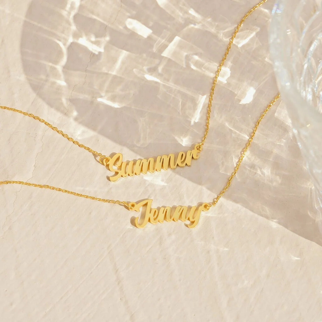 Custom Script Name Necklace – 18 Script Fonts + Hebrew, photo 3