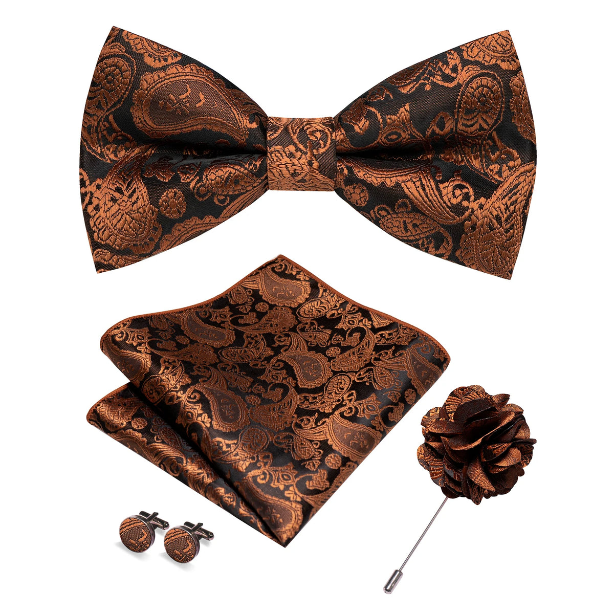 Bow Tie Gift Set: Bow Tie, Pocket Square & Cufflinks