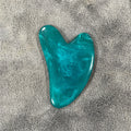 Heart Gua Sha Facial Massage Board in Teal – gua sha facial tool