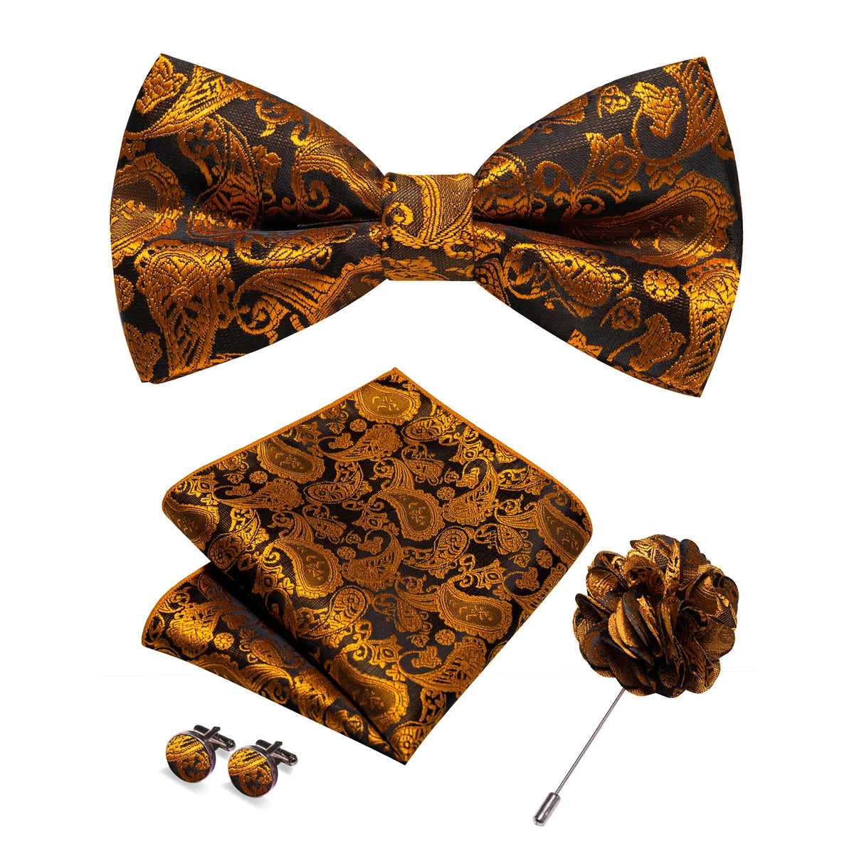 Bow Tie Gift Set: Bow Tie, Pocket Square & Cufflinks