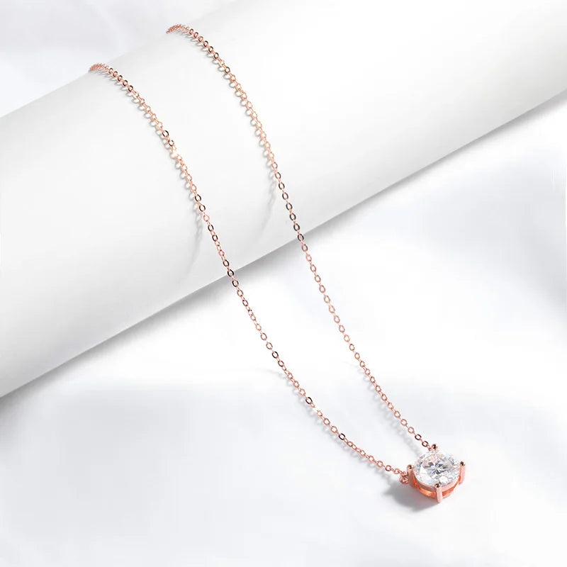 Moissanite Solitaire Pendant Necklace – moissanite solitaire necklace, photo 3
