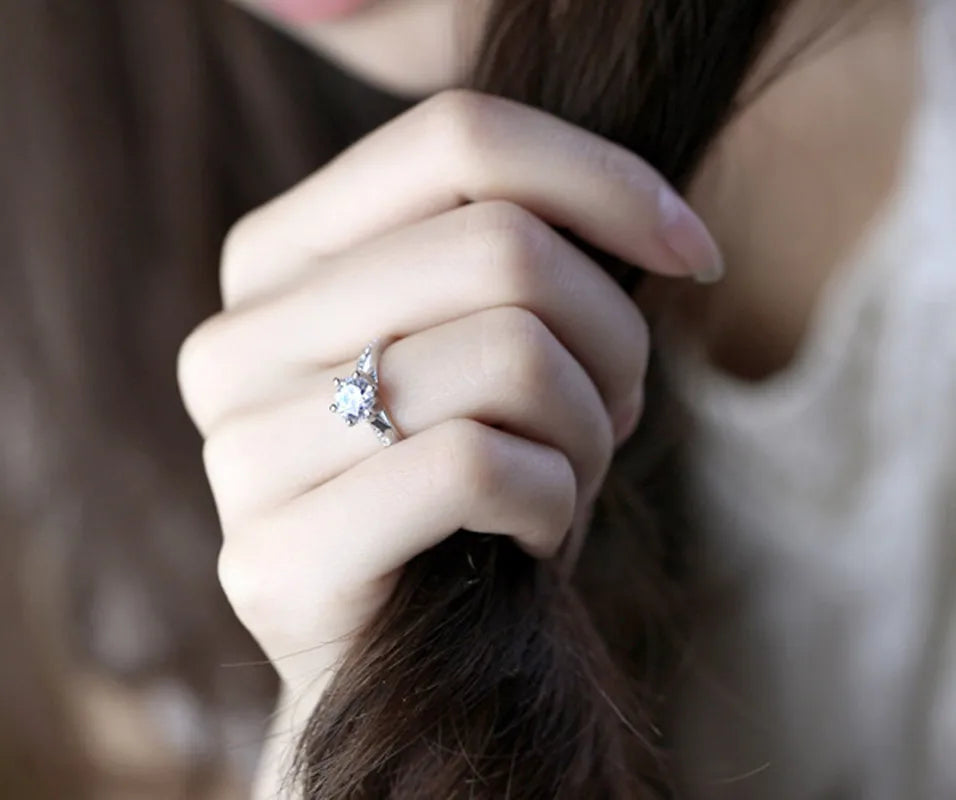 Sterling Silver Solitaire Ring – sterling silver solitaire ring, photo 4