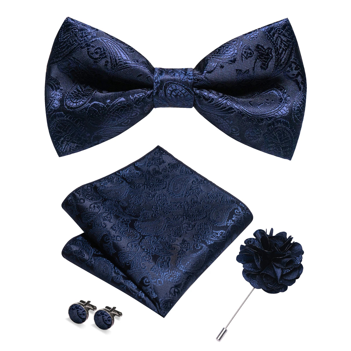Bow Tie Gift Set: Bow Tie, Pocket Square & Cufflinks
