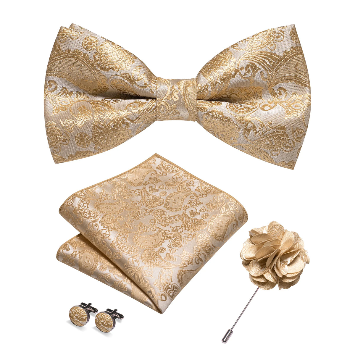 Bow Tie Gift Set: Bow Tie, Pocket Square & Cufflinks