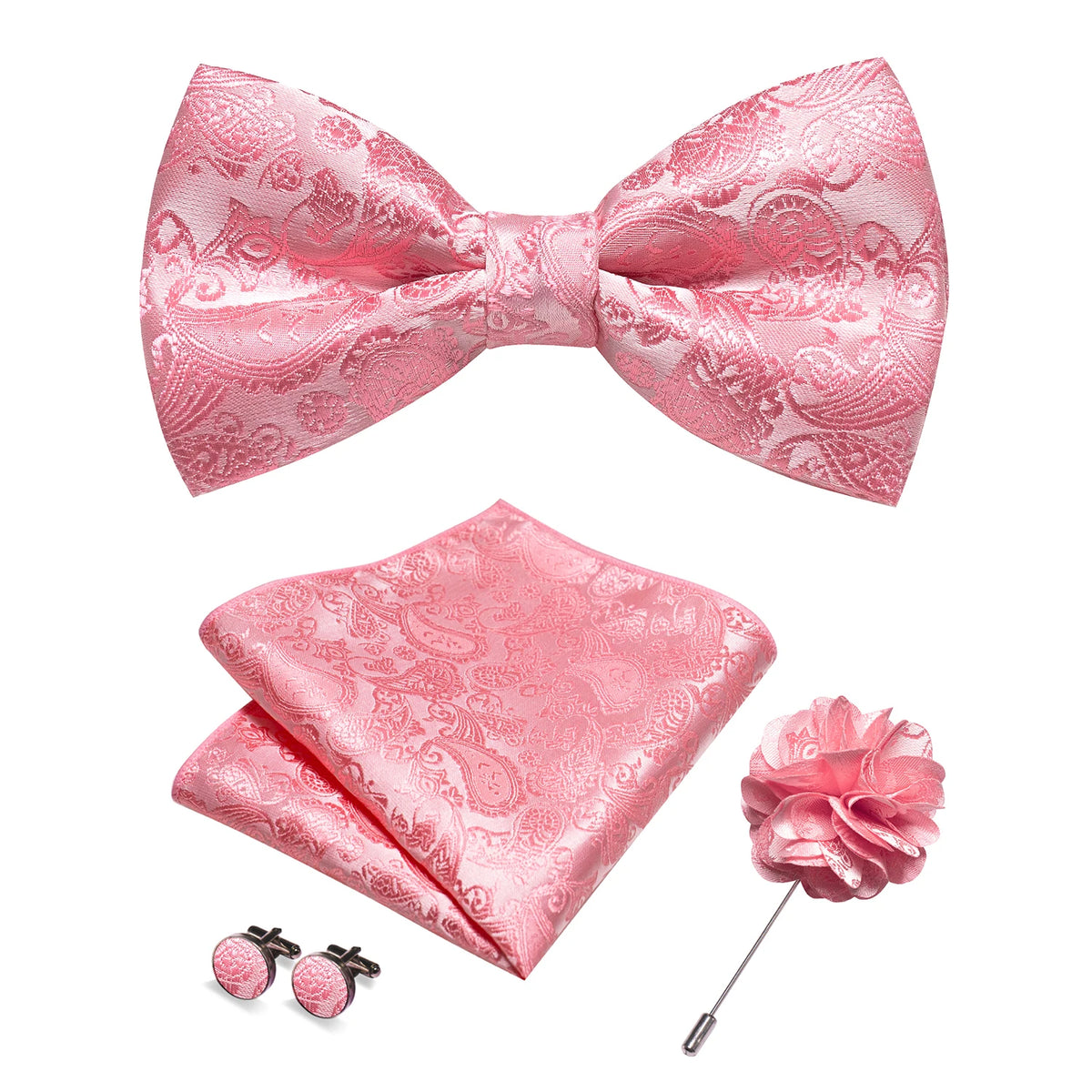 Bow Tie Gift Set: Bow Tie, Pocket Square & Cufflinks