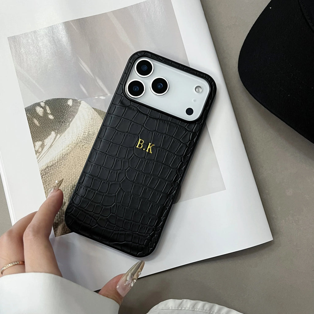 Gold Foil Name Crocodile iPhone Case – personalized name phone case, photo 5