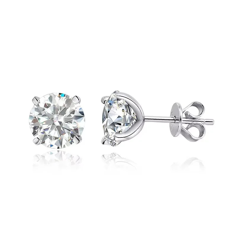 Moissanite Stud Earrings in Silver – moissanite stud earrings