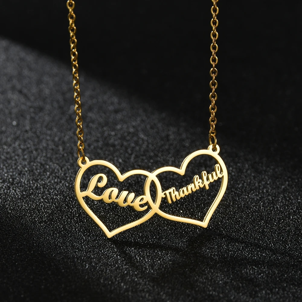Two Names Heart Necklace – Personalized Couple Gift, photo 3