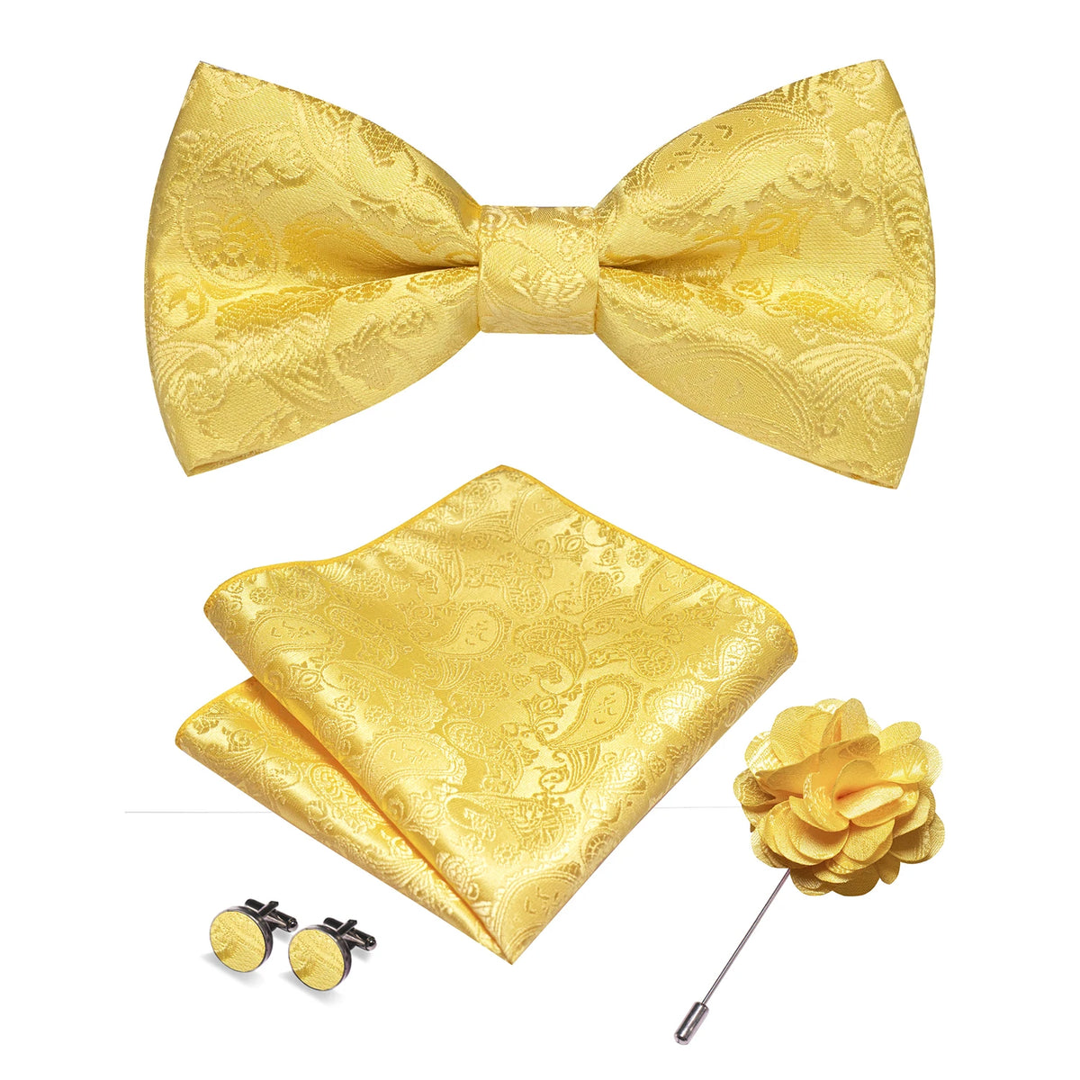 Bow Tie Gift Set: Bow Tie, Pocket Square & Cufflinks