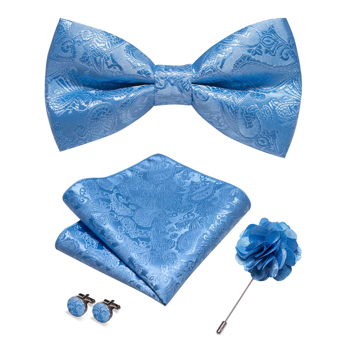 Bow Tie Gift Set: Bow Tie, Pocket Square & Cufflinks
