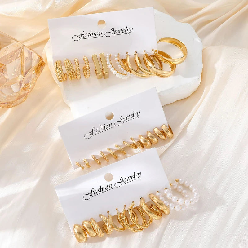 Gold Hoop Earrings Set – Mix & Match Gift for Her, photo 3