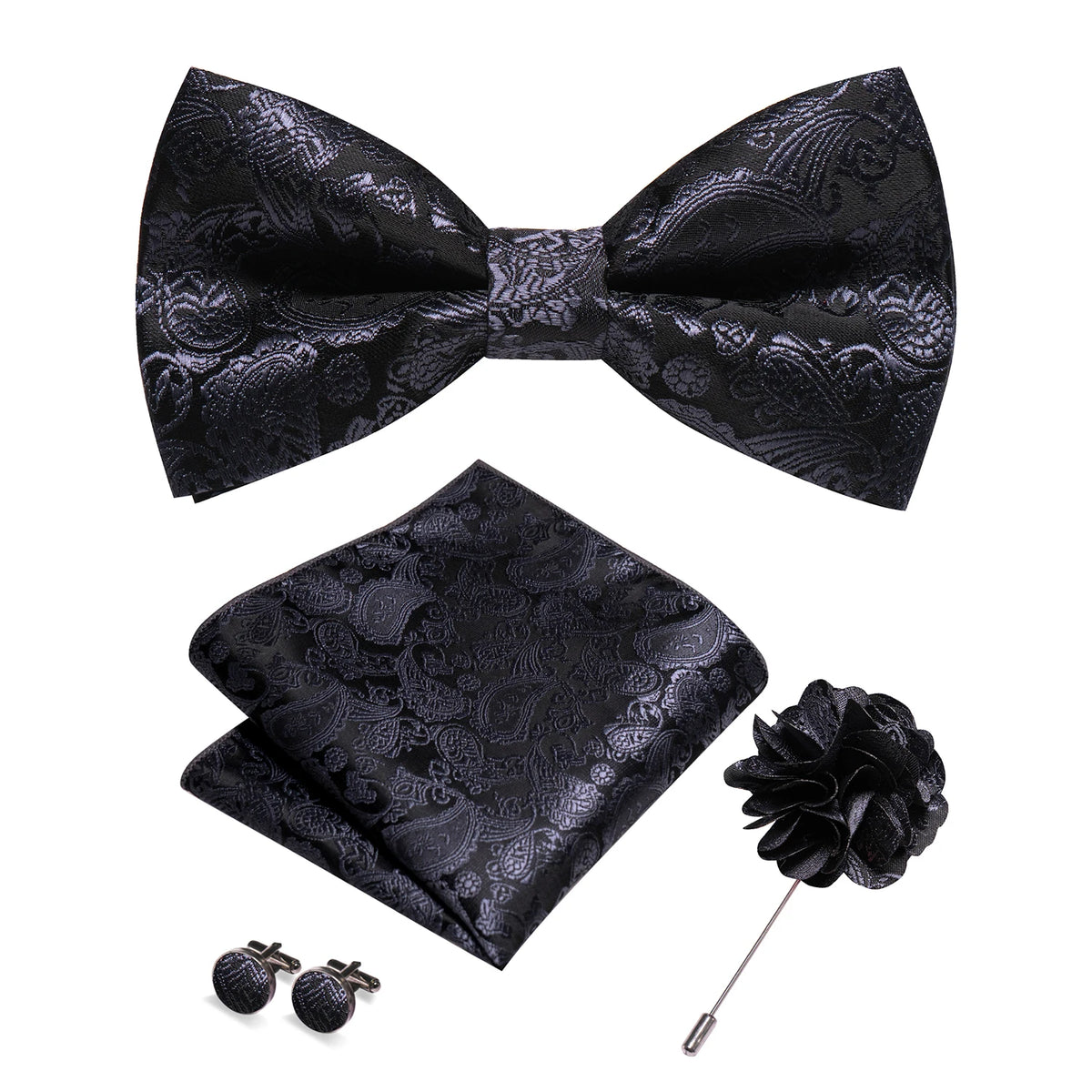 Bow Tie Gift Set: Bow Tie, Pocket Square & Cufflinks