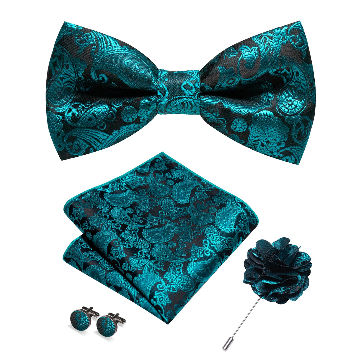Bow Tie Gift Set: Bow Tie, Pocket Square & Cufflinks