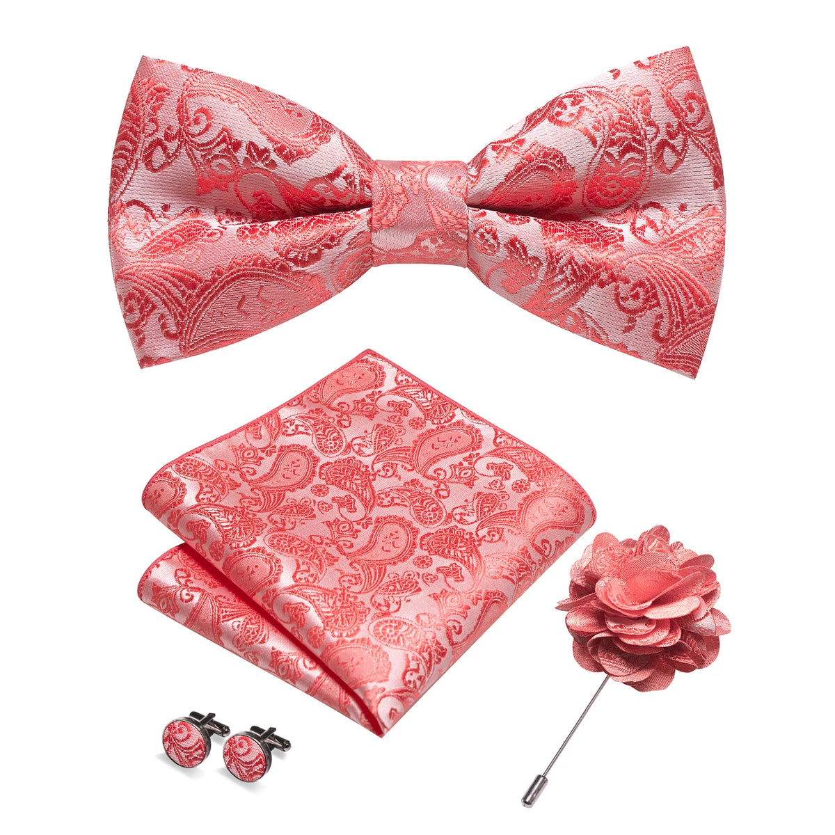 Bow Tie Gift Set: Bow Tie, Pocket Square & Cufflinks