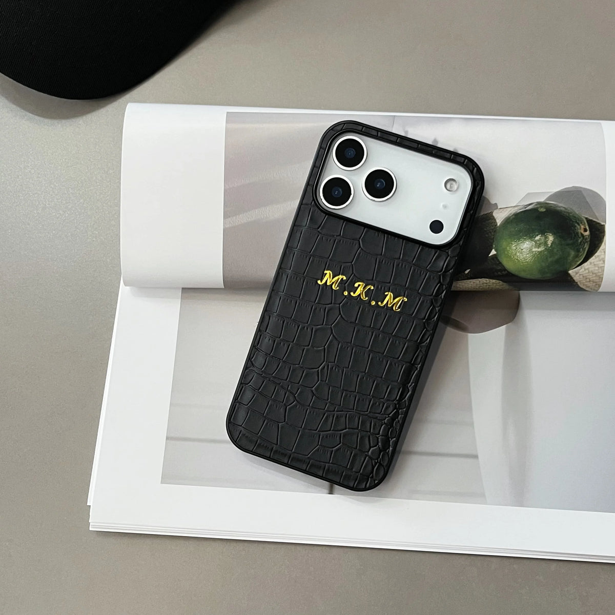 Gold Foil Name Crocodile iPhone Case – personalized name phone case, photo 2