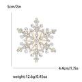 Crystal Snowflake Brooch in Classic – Gold – snowflake brooch
