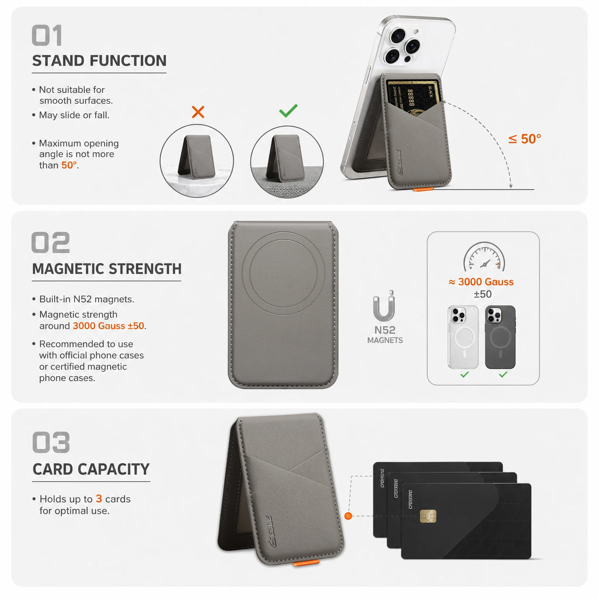 Magnetic Phone Card Holder – Slim Wallet Gift, photo 5