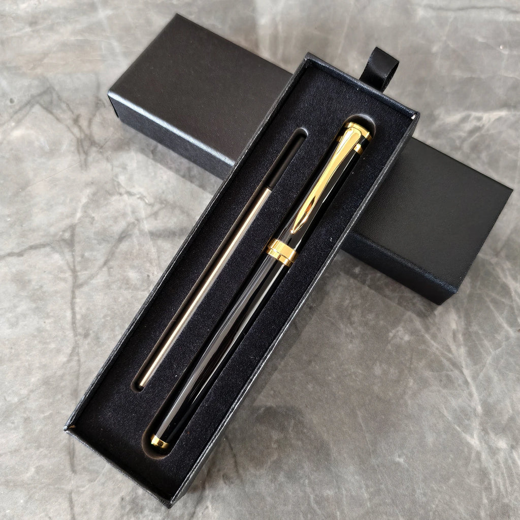 Engraved Pen Gift Set with Case in Black & Gold – engraved pen gift set