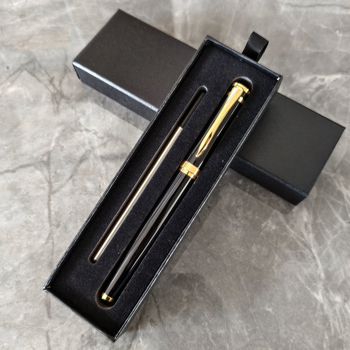 Engraved Pen Gift Set with Case in Black & Gold – engraved pen gift set